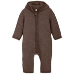 Huttelihut Overall med öron i ullfleece (S) Brown Melange | Brun | 56 cm