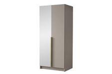 Julissa Garderobe med Speil 100 cm - Kashmir/Gull Garderober & garderobesystem Beige,Gull