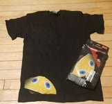 Rainbow T-shirt Zippy Black Retro 80s Cartoon Kids Tv Show Free Post Size Small