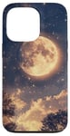 Coque pour iPhone 13 Pro Soleil Lune Etoiles Ciel Nuit Céleste Nuit Étoilée