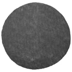 Tapis Rond Gris Foncé en Polyester et Coton pour Chambre ou Salon au Style Mode