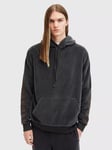 AllSaints Draven Organic Cotton Blend Oth Hoodie, Dark Grey