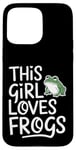 Coque pour iPhone 15 Pro Max Cette fille aime les grenouilles, les amoureux des grenouilles mignonnes et le plaisir des animaux