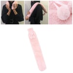 Cute Portable 70cm Removable Imitation Skin Hot Water Bottle Exp H Long White Low Red Love