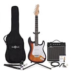 LA Electric Guitar + 15W Complete Pack Sunburst