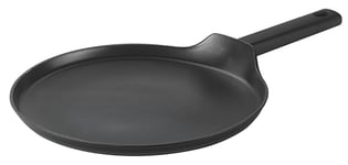 MOPITA Black Code de Q.b. by Crêpe anti-adhésive ø 28 cm, poêle à induction et pour tous les plans de cuisson, poêle à crêpes en aluminium, manche Soft Touch antidérapant, couleur noir mat