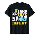 Sand Tape Spray Repeat Car Painters Tape Auto Body Painter T-Shirt