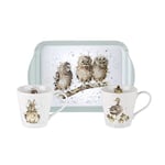 Portmeirion Home & Gifts X0011658739 Wrendale by Royal Worcester s/2 Mugs & Tray Wrendale Designs,Transparent