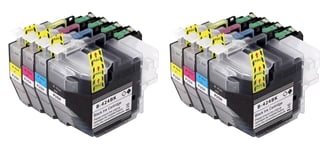 2x Sets LC424 Black Cyan Magenta Yellow Ink Cartridges For Brother DCP-J1200W