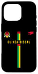 Coque pour iPhone 16 Pro Drapeau Guinée-Bissau, carte silhouette, emblème national