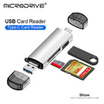 Micro adaptateur USB de Type C,lecteur de carte mémoire TF,CF,SD,Flash Compact USB-C,pour IPad Pro,Huawei,Macbook - Type 6 IN 1