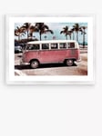 Brookpace Lascelles 'VW Camper Van' Framed Print & Mount, 66 x 86cm, Pink