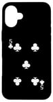 Coque pour iPhone 16 Plus Five (5) of Clubs Poker Card Jeu de cartes Blackjack