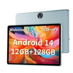 2024 Tablet 11 pouces Tablettes Android 14 avec Octa-Core, 12GB RAM 128GB ROM, 8000mAh Battery, Drop-Proof Case, TF 1TB, HD IPS Touchscreen, 5G/2.4G WiFi, Bluetooth 5.0, GPS, Split Screen (Bleu)