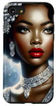 iPhone SE (2020) / 7 / 8 Glamorous Black Woman In Silver Art With Vintage Style Case