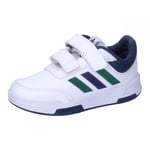 adidas Tensaur Hook and Loop Shoes Running, Cloud White/Green/Collegiate Navy, 3 UK Child