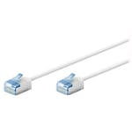 Goobay Câble RJ45 Slim Cat 6a U/FTP - 7.5 m - Blanc