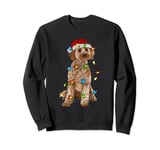 Cockapoo Christmas Tree Light Pajama Dog Lover Xmas Funny Sweatshirt