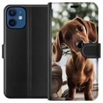 Apple iPhone 12  Svart Plånboksfodral Ung Hund