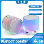 Portable Bluetooth haut-parleur sans fil Audio V5 éblouissant fissure LED lumières Mini Subwoofer Support carte TF pour PC/tablettes