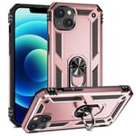 Apple iPhone 14 Military Armour Ring Case RoseGold