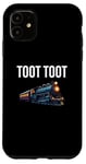 Coque pour iPhone 11 Œuvre d'art amusante en train de Noël Toot Tut Toot