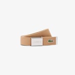 Lacoste Ceinture L.12.12 Concept fabriquée en France Taille 90 cm Marron