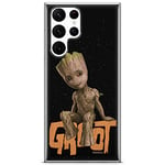 ERT GROUP Coque de téléphone Portable pour Samsung S22 Ultra Original et sous Licence Officielle Marvel Motif Groot 005 Parfaitement adapté à la Forme du téléphone Portable, Coque en TPU