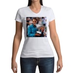 T-Shirt Femme Col V Trophee Grand Chelem Rafael Nadal Tennis Superstar Sport