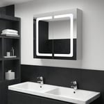 Bonnevie - Armoire murale de salle de bain à miroir à led - Meuble de rangement 80x12,2x68 cm BV682578