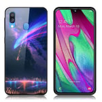 Samsung Fantasy Galaxy A40 kuoret - Kaupungin meteoriitti Monivärinen