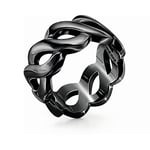 Folli Follie 1R15T010K Bague en acier inoxydable pour femme Noir Taille 52