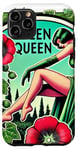 Coque pour iPhone 11 Pro Green Queen Illustration Jardiniers