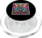 Tourne-disque DJ musique chien mixage vinyles fête graphique PopSockets PopGrip pour MagSafe