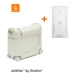 JETKIDS™ BY STOKKE® resväska BedBox™ Sea Green och madrass CloudSleeper™ vit