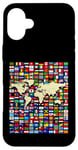 iPhone 16 Plus 252 Flags,World Flags,World map with flags. Case