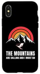 Coque pour iPhone X/XS The Mountains Are Calling And I Must Go Skier Ski Men