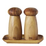 Aida - RAW kvarnset med bricka 13,5 cm 3 delar teak