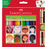 Färgpennor Classic 24 st + 6 st Skintones Faber-Castell