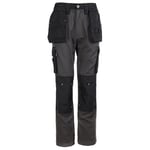 TuffStuff - Extreme Work Trousers - 32” Waist - Grey - Long Cargo Trousers - Work Trousers for Men - Triple Stitched Seams - Detachable Holster Pocket - Features Knee Pad Pockets