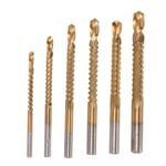 6x Spiral Saw Drill Bit 3 To 8mm Serrated Side Cutting Drill Bits