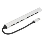 USB C 3.0 Hub Aluminiumlegering 7 Portar 5.0Gbps Typ C Hub Expander för PC Laptop Notebook