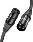 Cable XLR 2m 2 paquet Cable Microphone XLR Male Femelle Compatible avec Microphone Enceinte Caméra Table de Mixage Amplificateur Audio Studio Enregistrement