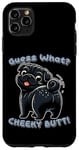 Coque pour iPhone 11 Pro Max Drôle de carlin noir Guess What Cheeky Butt mignon garçons filles