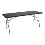 Table pliante 180cm Rectangulaire, Catering.  Noir