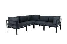 Venture Design Copacabana sofagruppe Sort med grå hynde 3 hjørne & 2 midtdel