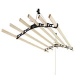 Clothes Airer Ceiling Pulley Maid Traditional Mounted Dryer 6 Lath 1.8m Black