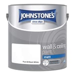 Johnstones Wall & Ceiling Matt Emulsion Paint 2.5l Pure Brilliant White -