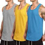 COOFANDY Men's 3 Pack Sleeveless Vest Workout Tank Tops for Men Quick Dry Bodybuilding Tee Fitness Sleeveless Shirt PAT11 XXL