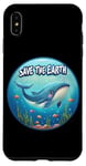 Coque pour iPhone XS Max Cute Save our Planet, Jour de la Terre, Journée de la Terre Cool Whale